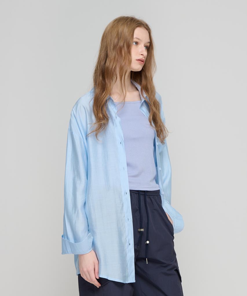 CARGOBROS FOR WOMAN Wrinkle-Free Overshirt (Sky Blue)