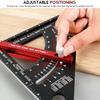 7 Inch Carpenter Square, Woodworking Triangle Ruler Set, CNC Aluminum Alloy Framing Square, Adjustable Angle Carpentry Triangle Ruler, Multifunction
