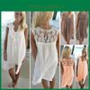 Elegant Plus Size Lady Boho Sleeveless Summer Beach Lace Dress For Women