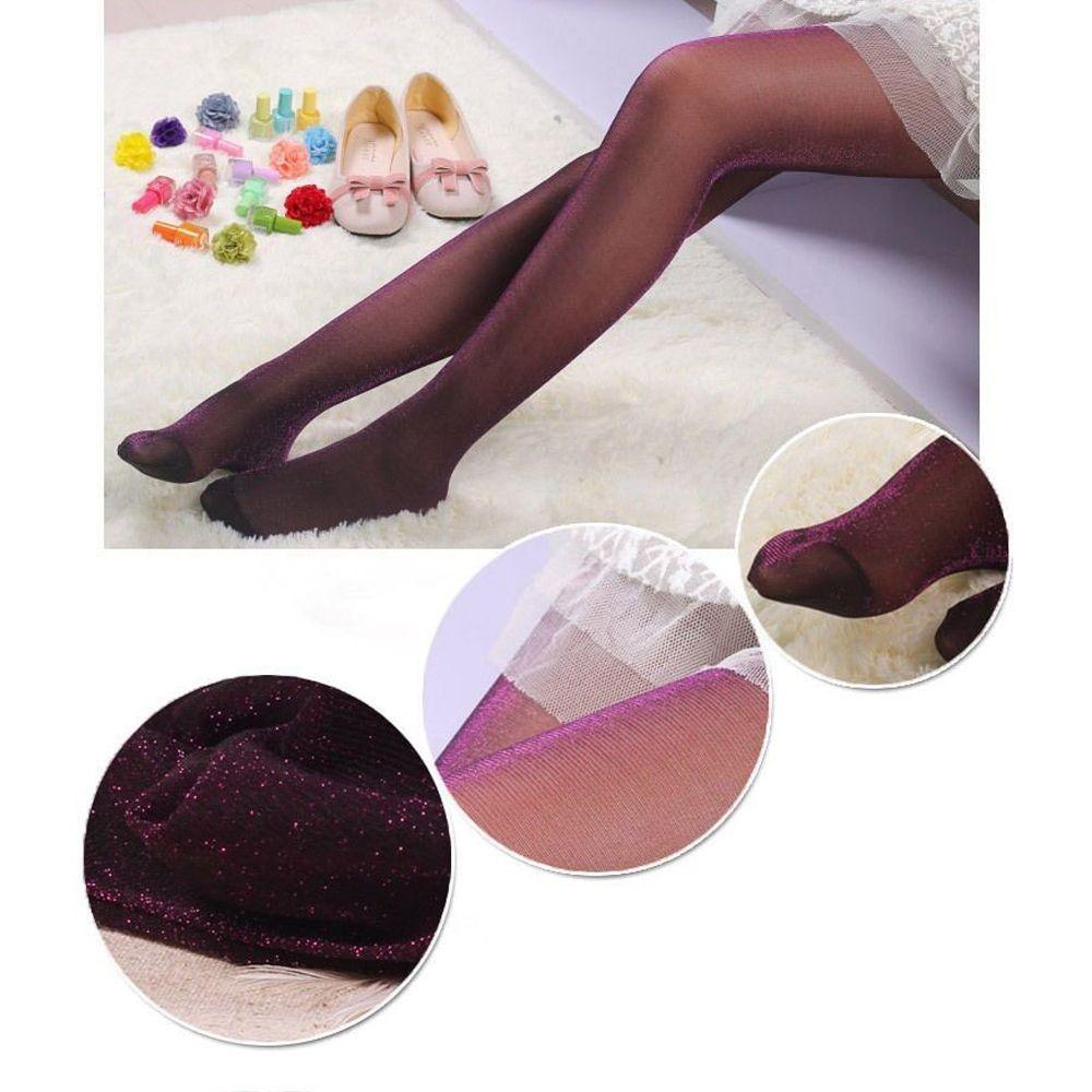 Silver Night Party Sparkle Pantyhose Glitter Stockings Shiny Tights