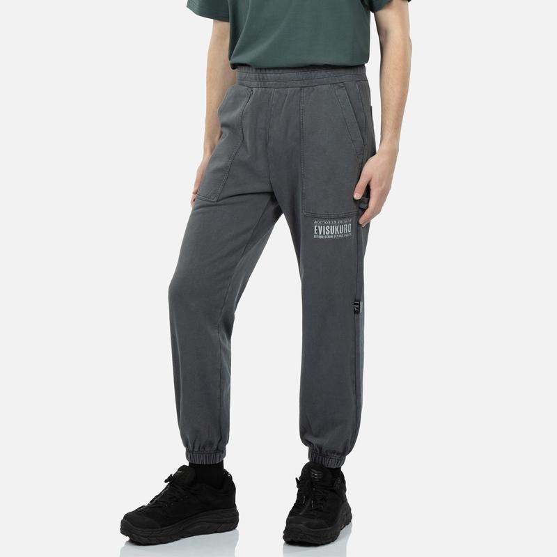 EVISU Knitted Sweatpants Men's Moderate Cuffed Pants 2ESGNM3SP416XXCT