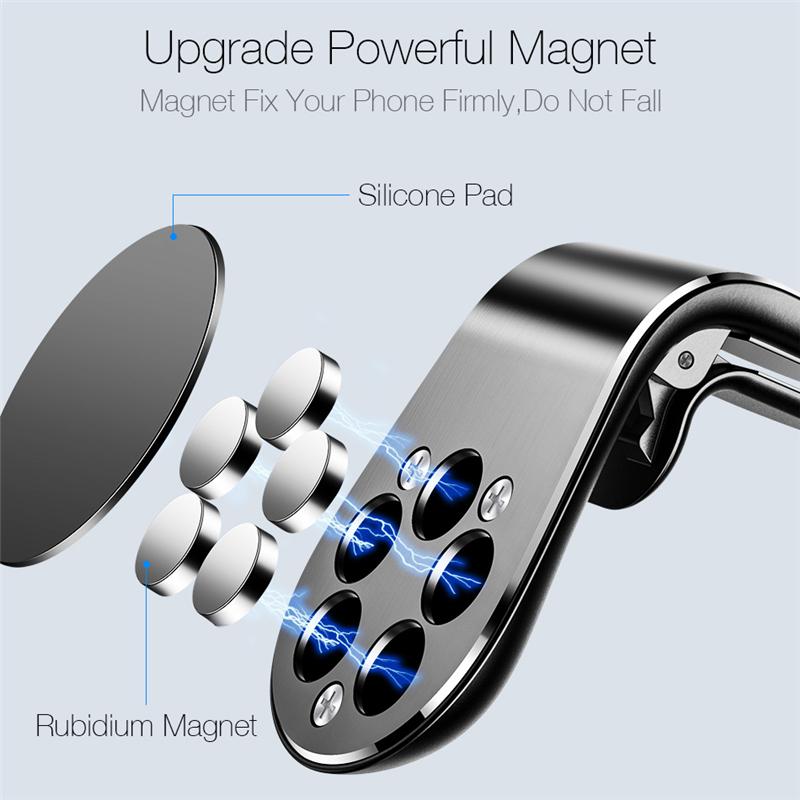 Powerful Magnetic Phone Holder Air Vent Clip Mount Stand For All Cars For Xiaomi12 Huawei Iphone 13 All Smart Phones Car Bracket