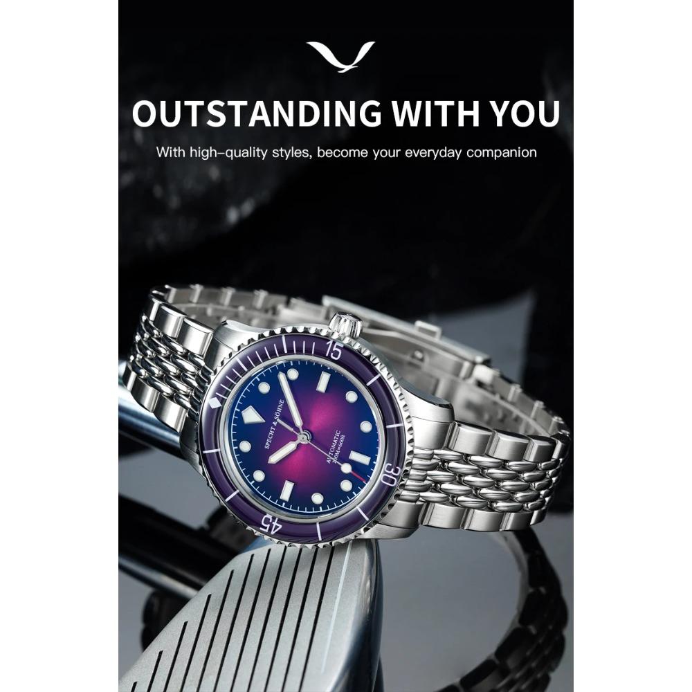 2026 New Specht & Söhne Dive Watch Miyota 8215 Mechanical Watches Bubble Domed Sapphire Crystal BGW9 Luminous 200M Waterproof