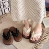 Summer Women Flat Sandals Clip Toe Flip Flops Outdoor Beach Casual Slippers 2026 Fashion Soft Soled Comfortable Outdoor Slippers