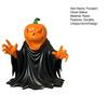 Pumpkin Ghost Figurine Spooky Cute Festive Halloween Statue Indoor Outdoor Haunted House Decoration for Tabletop Garden