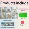 6Pcs Christmas DIY Diamond Painting Card Rhinestone Painting Card Kit Diamond Painting Greeting Card for Holiday Party Favors