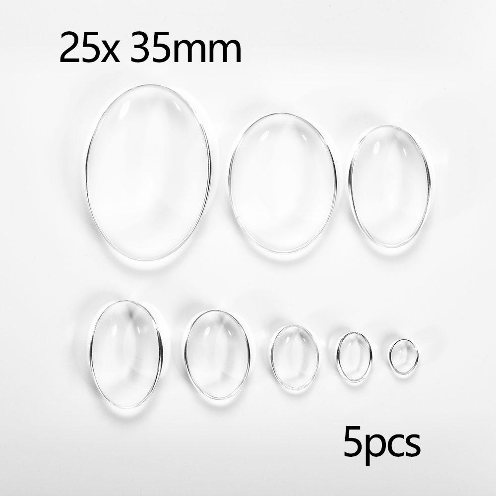 5-50Pcs/lot Transparent Round Oval Square Heart Glass Cabochon Cabochon Cameo Tray Settings For DIY Jewelry Making Supplies