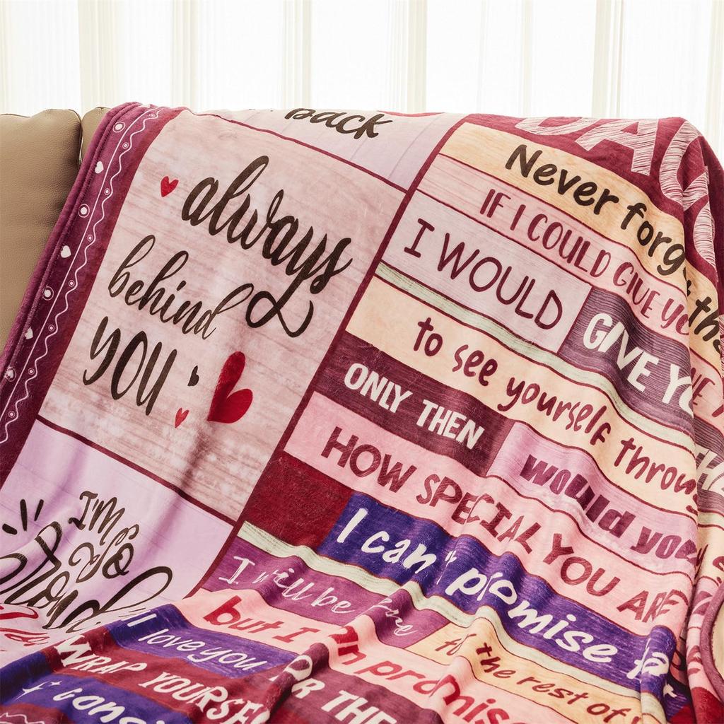 Mom to Daughter Skin-friendly Bedding Blanket Christmas Valentine's Day Teen Girl Gift 60 "x 80" 150x200cm