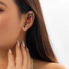 Creative National Rainbow Ear Bone Clip No Pierced Ear Clip, Rice Bead Alphabet Beaded Earrings Female