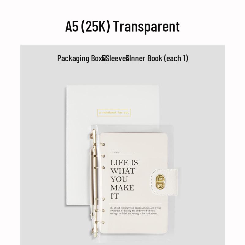 A7 Ordner A5 Notizbuch im Stil Hochwertiger Transparenter A6 Planer Journal