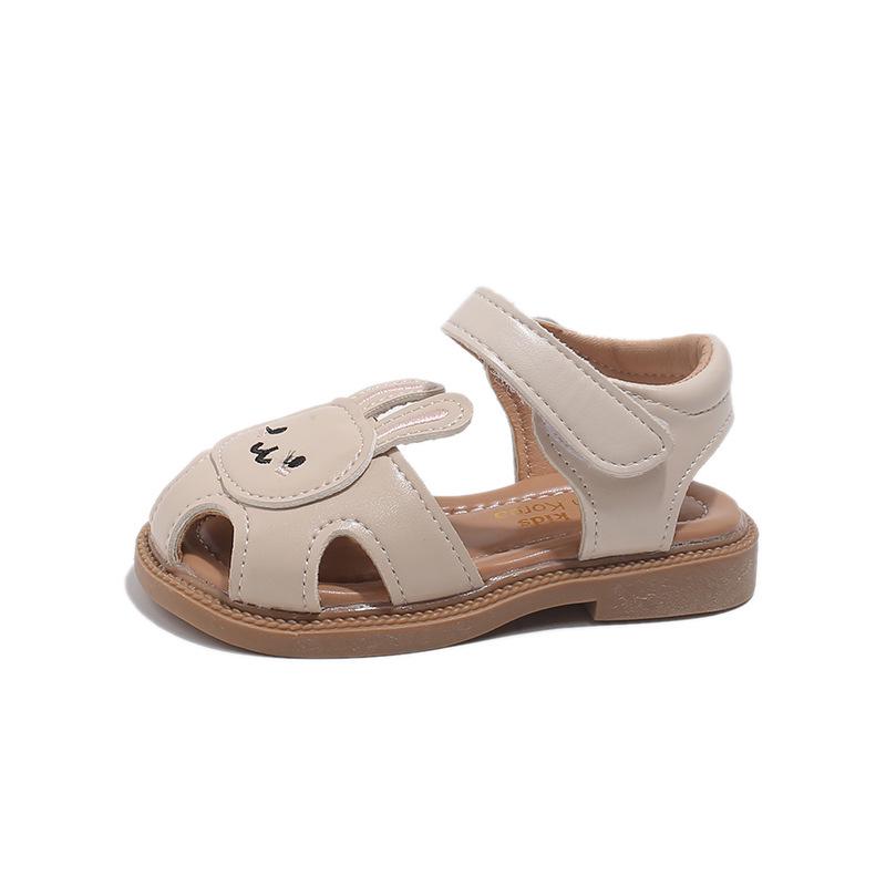Girls' Hollow Headband Sandals: Little Rabbit Princess Shoes - Summer 2026, Soft Sole, Non-Slip, Versatile Beach Shoes