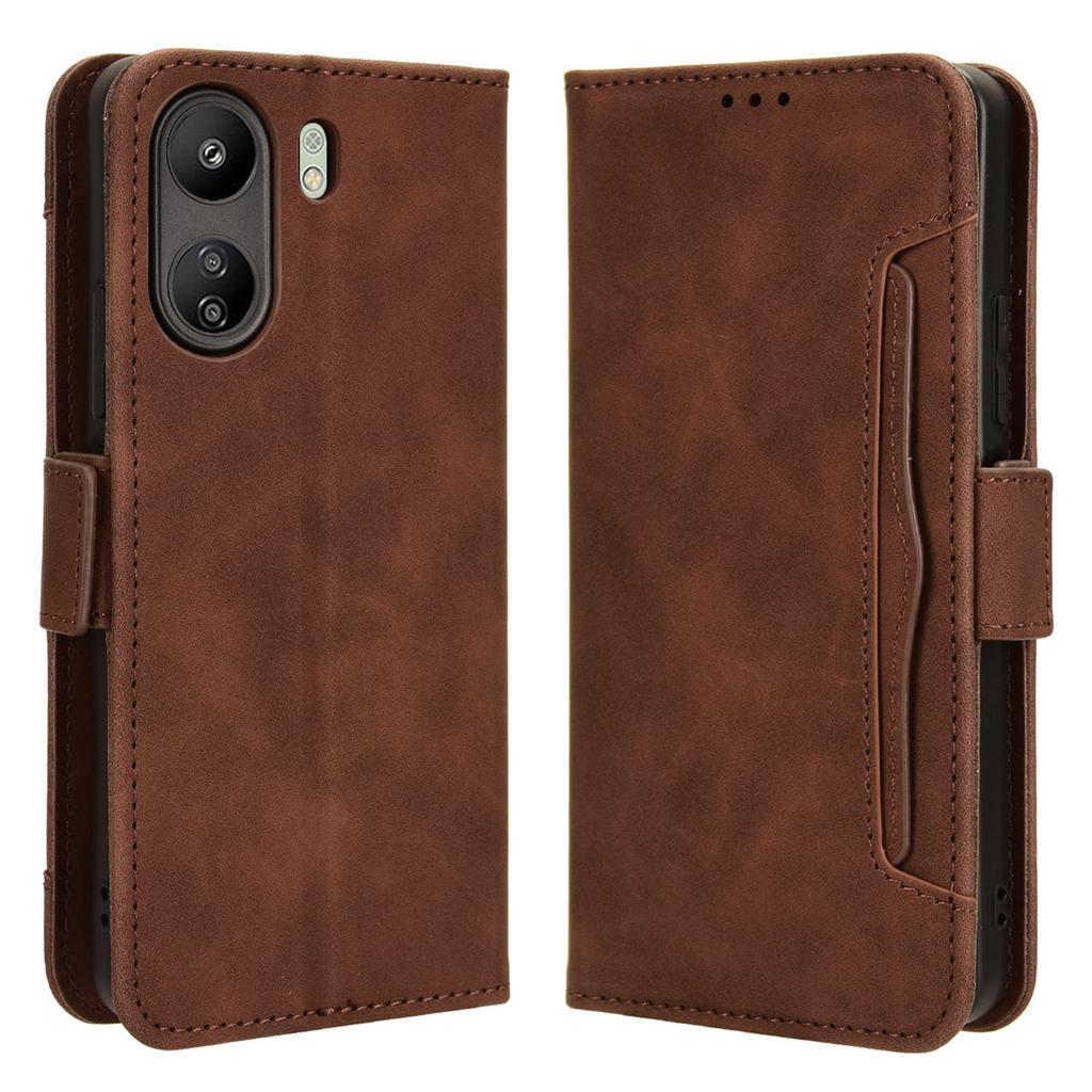 For Xiaomi Redmi 13C/Poco C65 4G Case Multiple Card Holder Leather Stand Cover