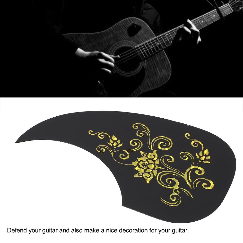 Golden And Silver Acoustic Guitar Pickguard Self Adhesive Protective Cover Guitar Protection