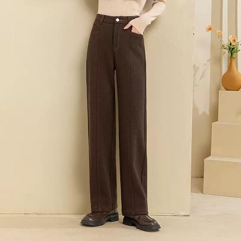 12051 Plus Velvet Cashmere Wool Compression Pants ~Eco Cashmere~ Narrow Straight Leg ~Final Sale~ 33