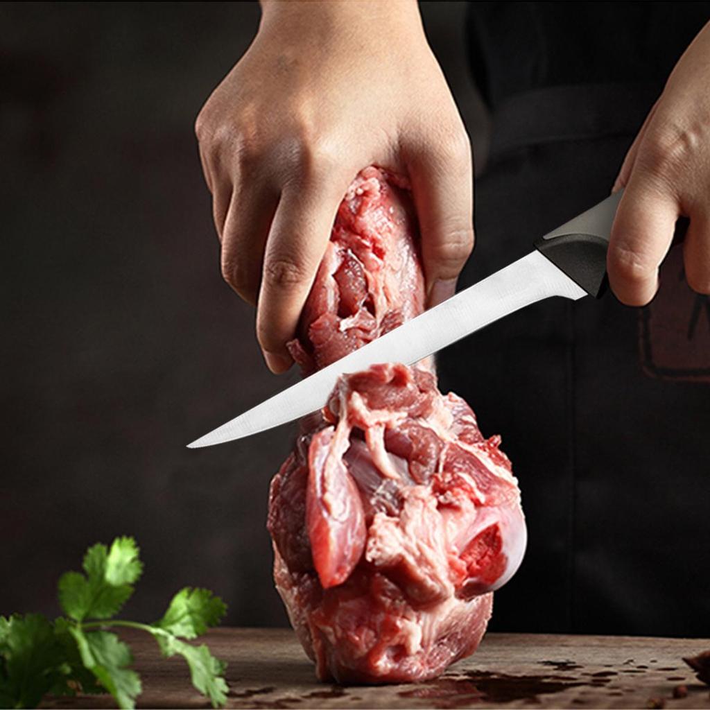 Nerezový krájecí nůž Kuchyňský nůž Profesionální vykosťovací nůž Řeznický nůž sekáček Venkovní kempingový nůž s pouzdrem