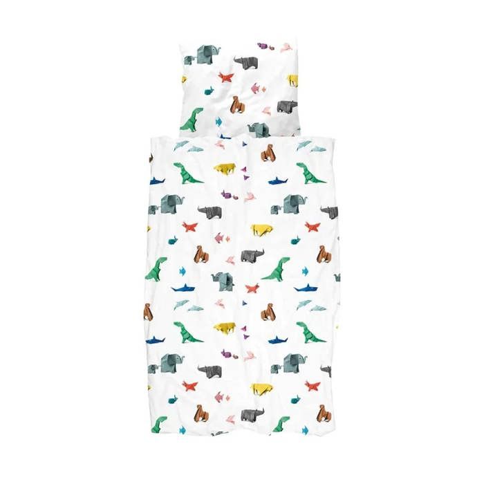 Snurk Parure de lit Origami animaux du zoo 135 x 200