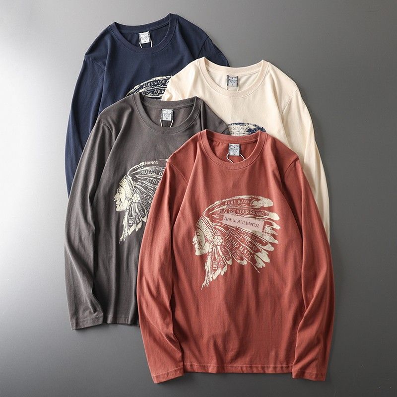 Retro Fashion Brand Export Long Sleeve T-shirt