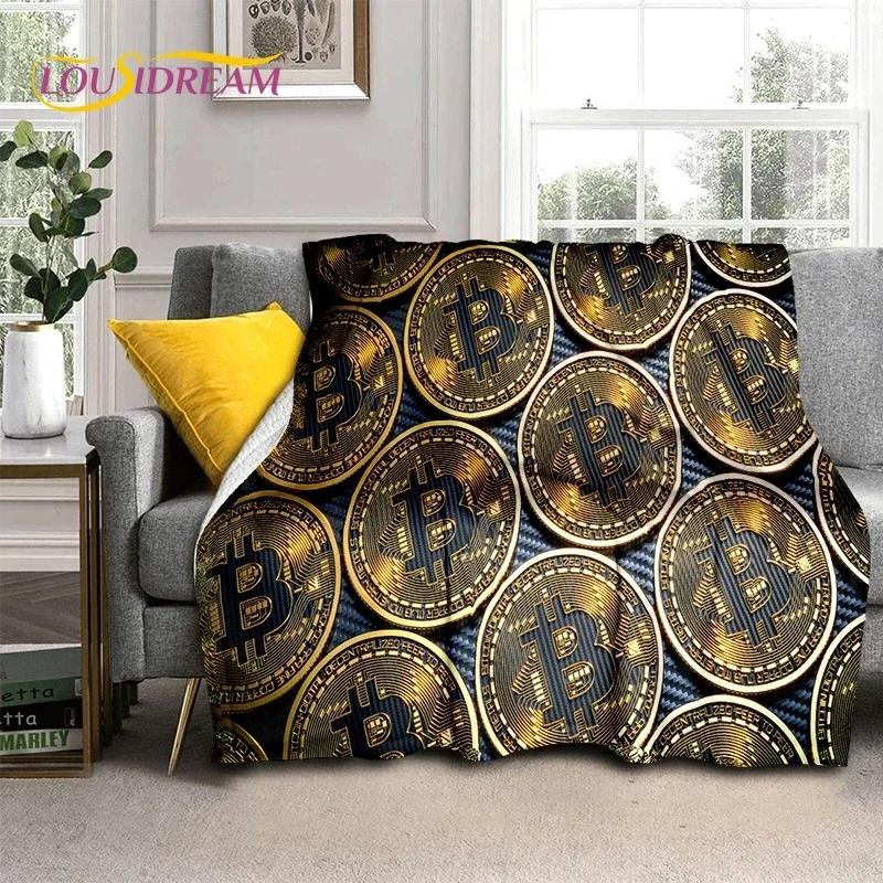 Bitcoin Virtual Currency NFT Soft Flannel Blanket for Beds Bedroom Sofa Picnic,Throw Blanket for Cover Outdoor Leisure Nap Gift