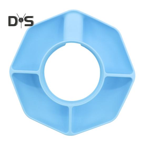 

Стакан силиконовый для закусок, 4 отделения, большая емкость, портативный, для уличного пикника, стадион, чашка для напитков, верхняя часть, держатель для попкорна, контейнер, поднос для чаши синий