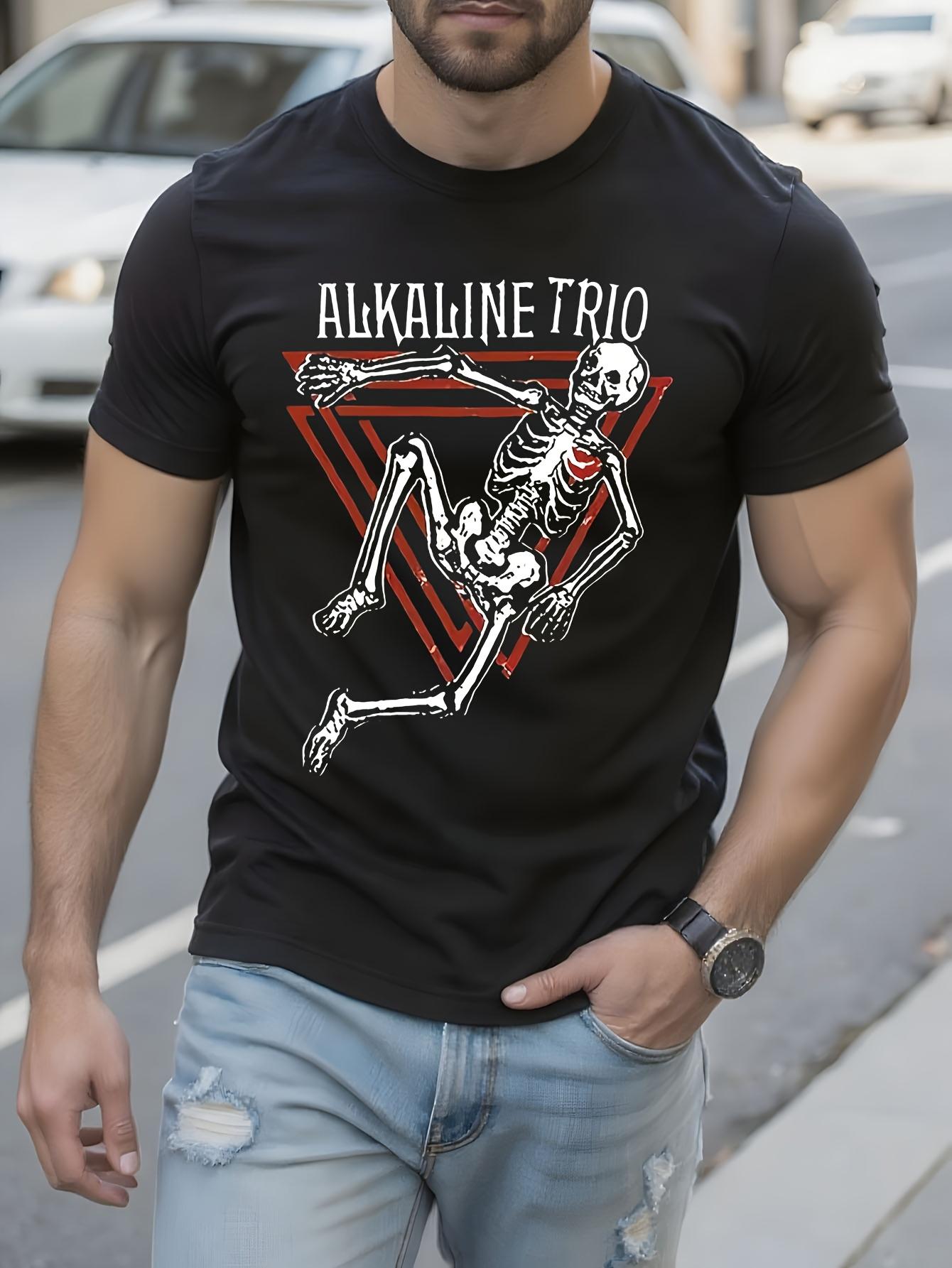 Alkaline Trio Heavy Metal Skeleton Graphic Tee Black Band... S