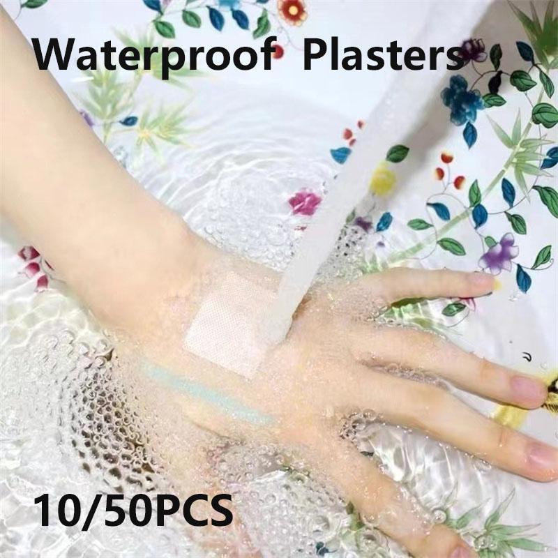 10/50PCS Transparent Waterproof Plasters Outdoor Swimming Plasters Household Plasters