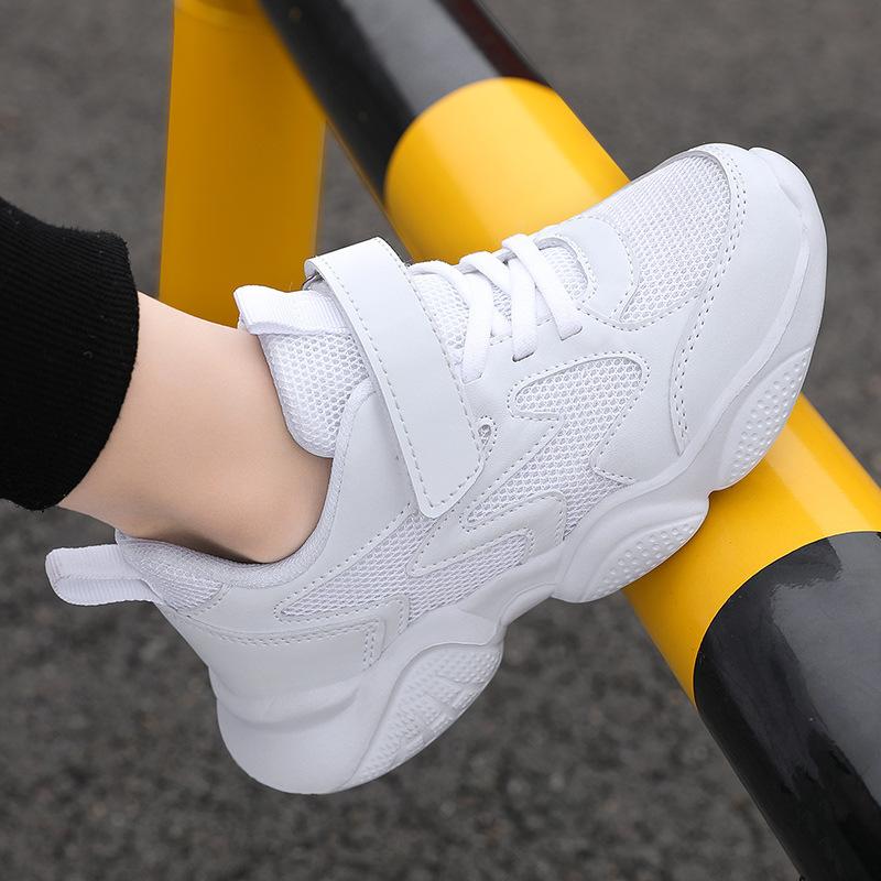 Classmates Men and Women Running Boys Shoes White Shoes White Students Mesh Shoes Sports Girls