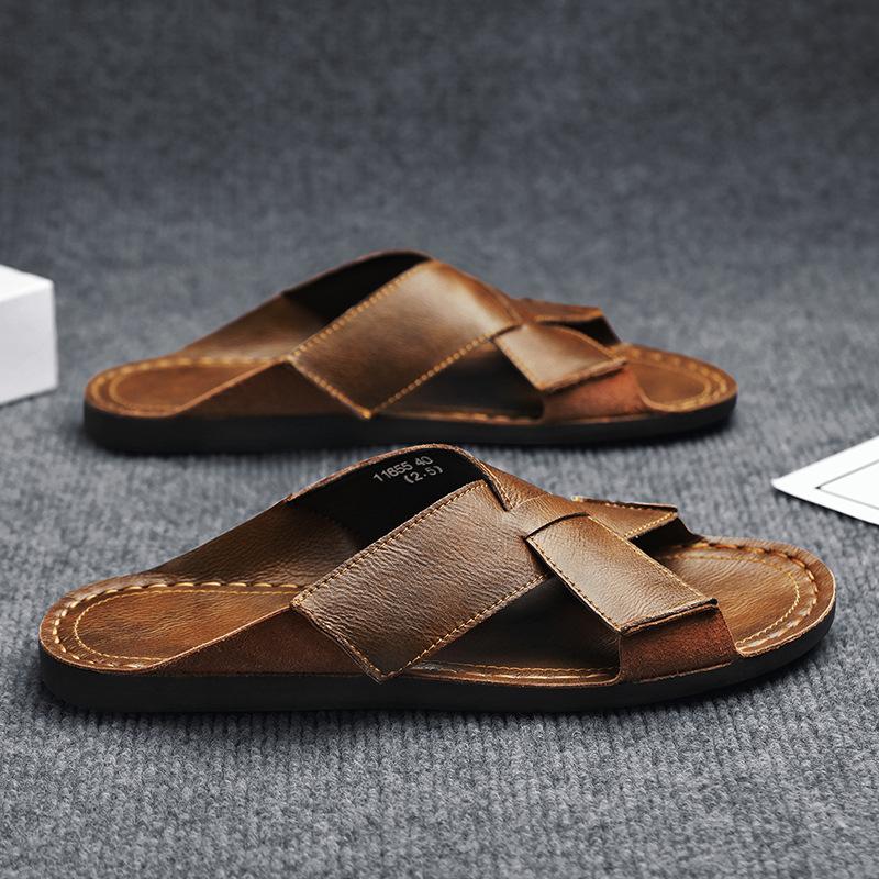 

[Spot] Slippers men s new summer and autumn wear soft-bottomed casual non-slip sandals for boys in 2025 Vietnam 48 48 хакі