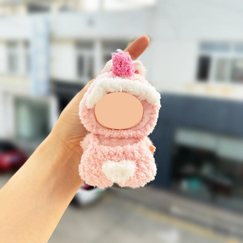 [Cloth Only]Cute Doll Clothes for 10 cm Plush Toy, Premium Doll Accessory Costume, Cute Cloud Plush Pink Dinosaur Set Outfits.