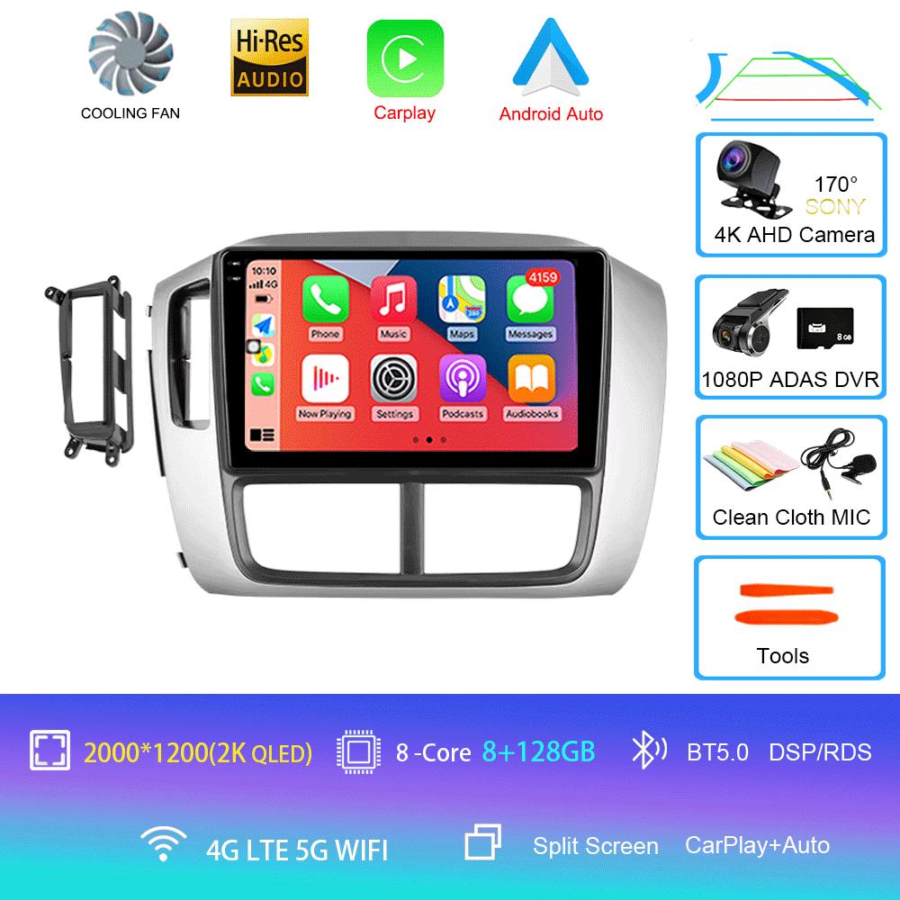 Car Radio Android 14 Carplay Auto WIFI+4G Multimedia Player For Honda Pilot 2006 2007 2008 DSP Autoradio Stereo 2din Head Unit