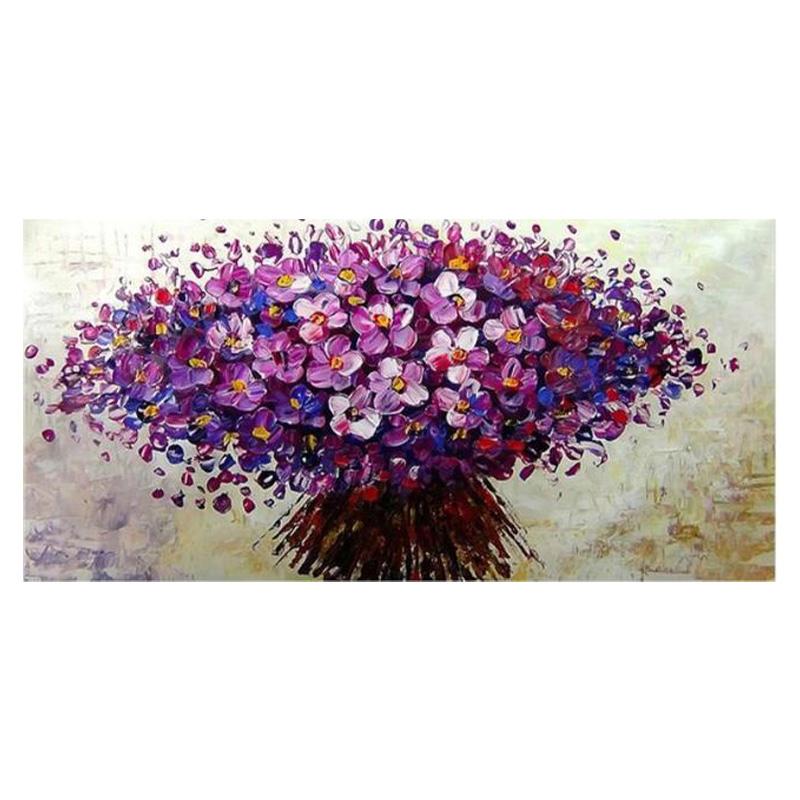 

Скандинавские абстрактные синие цветы, картина маслом на холсте, настенные художественные постеры, принты, настенные панно для гостиной, домашний декор Cuadros 40x80cm