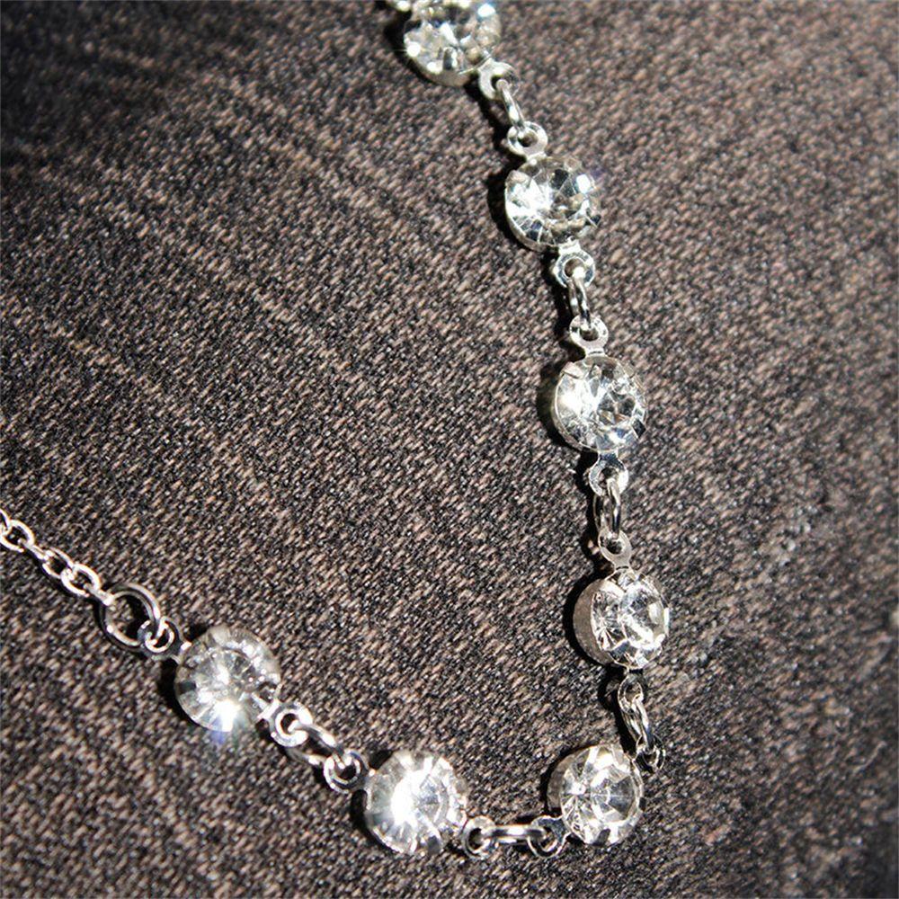 Women Fashion Birthday Gift Summer Beach Crystal Barefoot Foot Chains Rhinestone Anklets Sandal