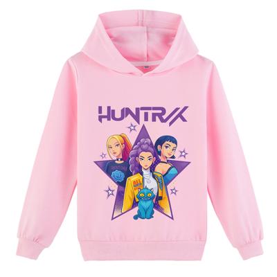 Jeseň Zima KPop Lovci Démonov Potlačené Mikiny Módne Ležérne Teplé Športové S Dlhým Rukávom Detské Chlapčenské a Dievčenské Detské Unisex Mikiny s Kapucňou