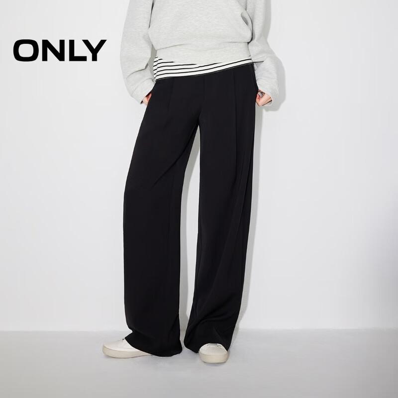 

ONLY Women s High-Waist Draped Wide-Leg Casual Pants XL