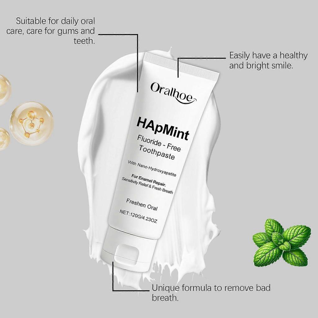 HApMint Fluoride - FreeToothpaste With Nano-Hydroxyapatite 120g