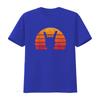 Retro Sun Rock Hand Sign Punk Rocker Music Festival Womens T Shirt Black Vintage Washed Versatile Breathable Graphic Soft