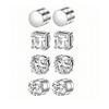 Zirconia Magnetic Ear Clips | No Piercing Faux Stud Earrings for Couples In Stainless Steel