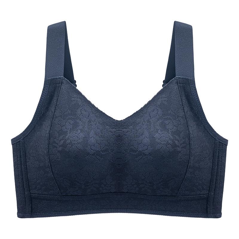 

Lingerie Women s Thin Seamless Bra Full Cup Breast Retraction Anti-sagging Bra Push Up Bra M чорний
