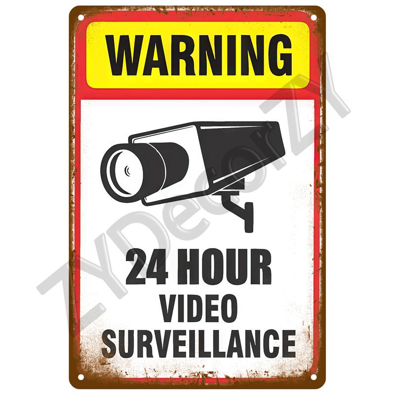 Plaque Tin Sign Plate Home Wall Decor For Bar Club Man Cave Art Warning Metal Sign Vintage Danger Beware Painting Poster Gift