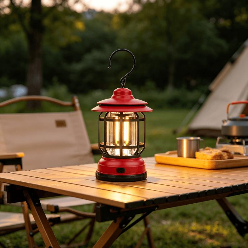 HLY Cloud Candle Retro Camping Lantern красный