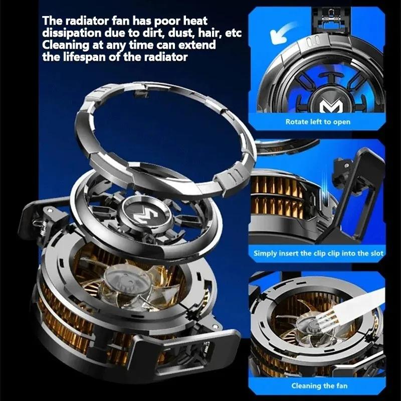 MEMO CX08 Mobile Phone Ice Cooler Magnetic Cooling Fan Case Radiator For PUBG Gaming Back Clip Cool Heat Sink For Smartphones