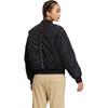 adidas Originals Clover Stitching Detail Logo Lettering Long Sleeve Cotton Jacket Women Jacket Black HY7278