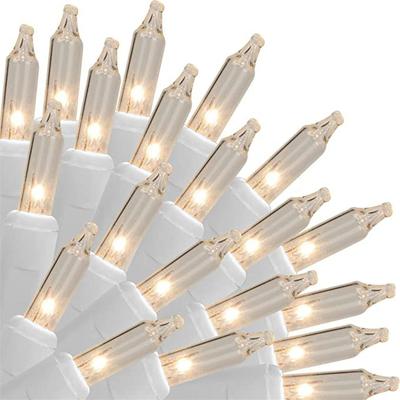 Weihnachtsbeleuchtung (7,87 Fuß, 20 Lichter), Weihnachtsbaumlichter mit Draht, Innen-/Außen-Lichterketten, Warme Lichterketten