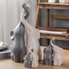 Keramik Elefantenfiguren für Wohnzimmer Kreative Miniaturtiere Ornamente Handwerkskunst und Einrichtungsgegenstände 2 Stück