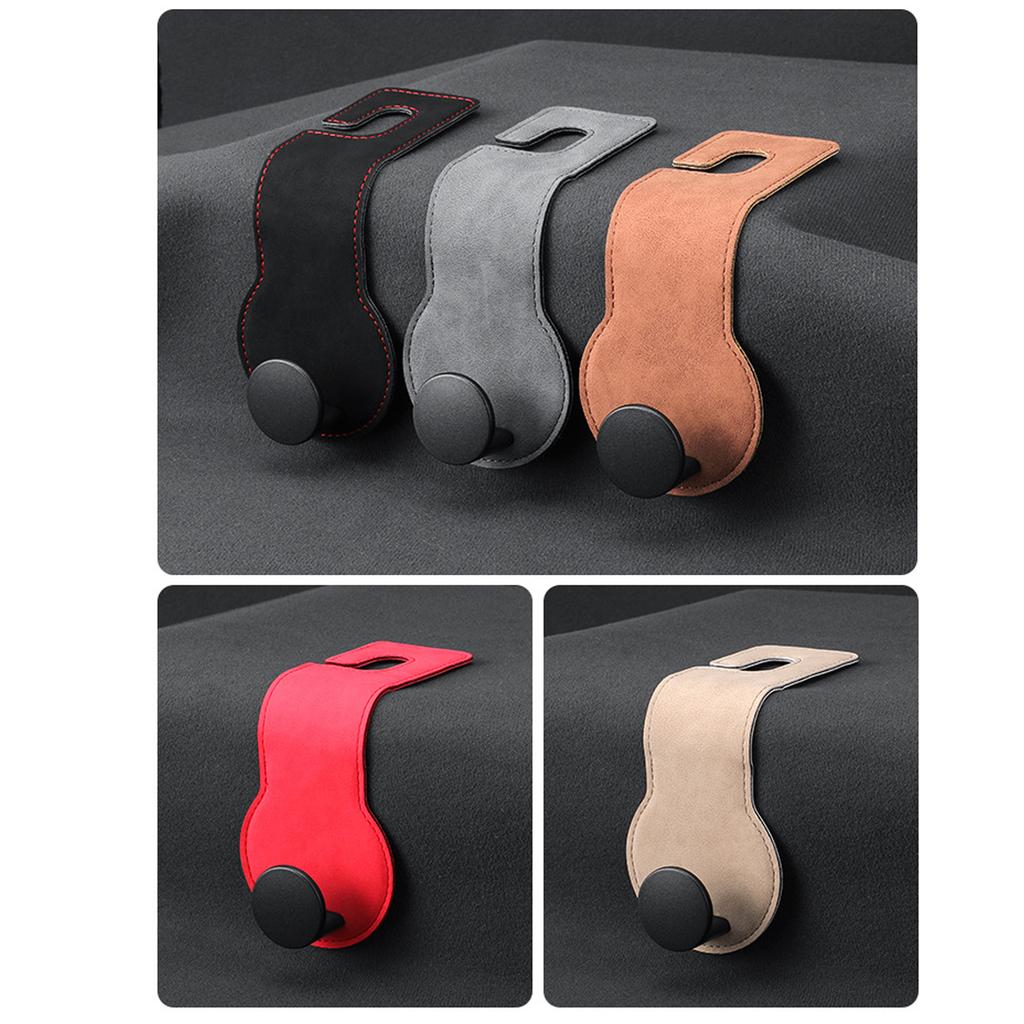 Space Saving Flip Design Car Hook with Metal Core & Velvet Finish Vehicle Headrest Hook for Smooth Interior Styling