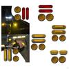 4 Pieces Reflector Light Reflective Strip Replacement Part for Trailer Bike Car
