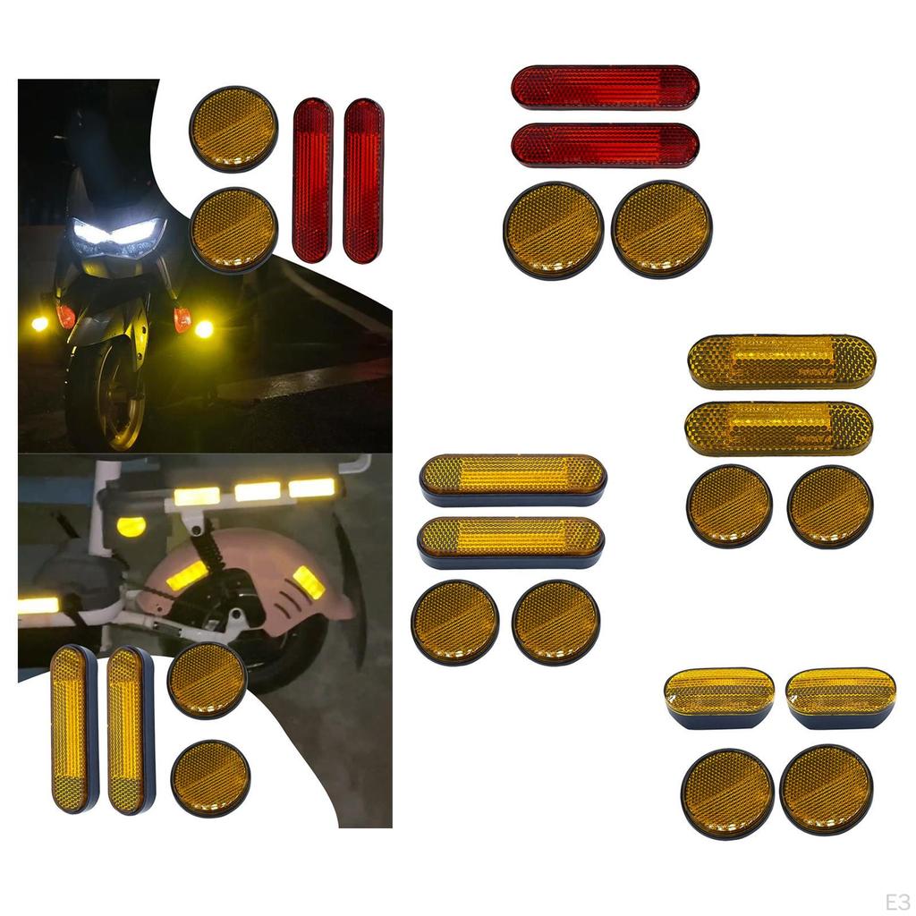 4 Pieces Reflector Light Reflective Strip Replacement Part for Trailer Bike Car