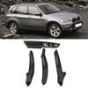 Carbon Fiber Style Interior Door Handle Trim Decorative Cover Fit for X5 X6 E70 E71 2007?2013