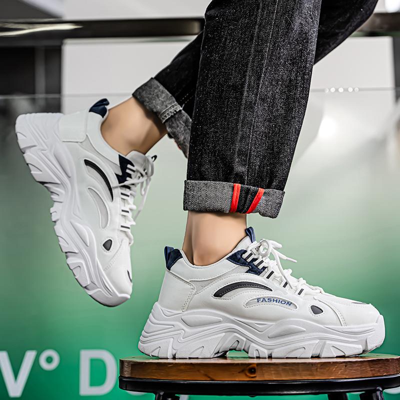 Thick Bottom Height Increase Versatile Men's New Summer Breath Trendy Casual Sneakers Ultra Light Outdoors Students Sports Shoes