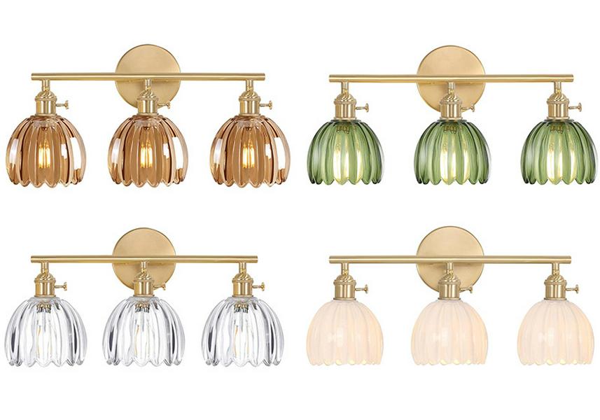 Wireless USB Charging Remote Chandelier with Retro Glass Flowers for Bedroom or Dining Room - Nordic Style