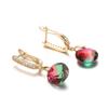 Kinel Rainbow Zircon Drop Earrings For Women Vintage Bride Wedding Jewelry